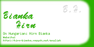 bianka hirn business card